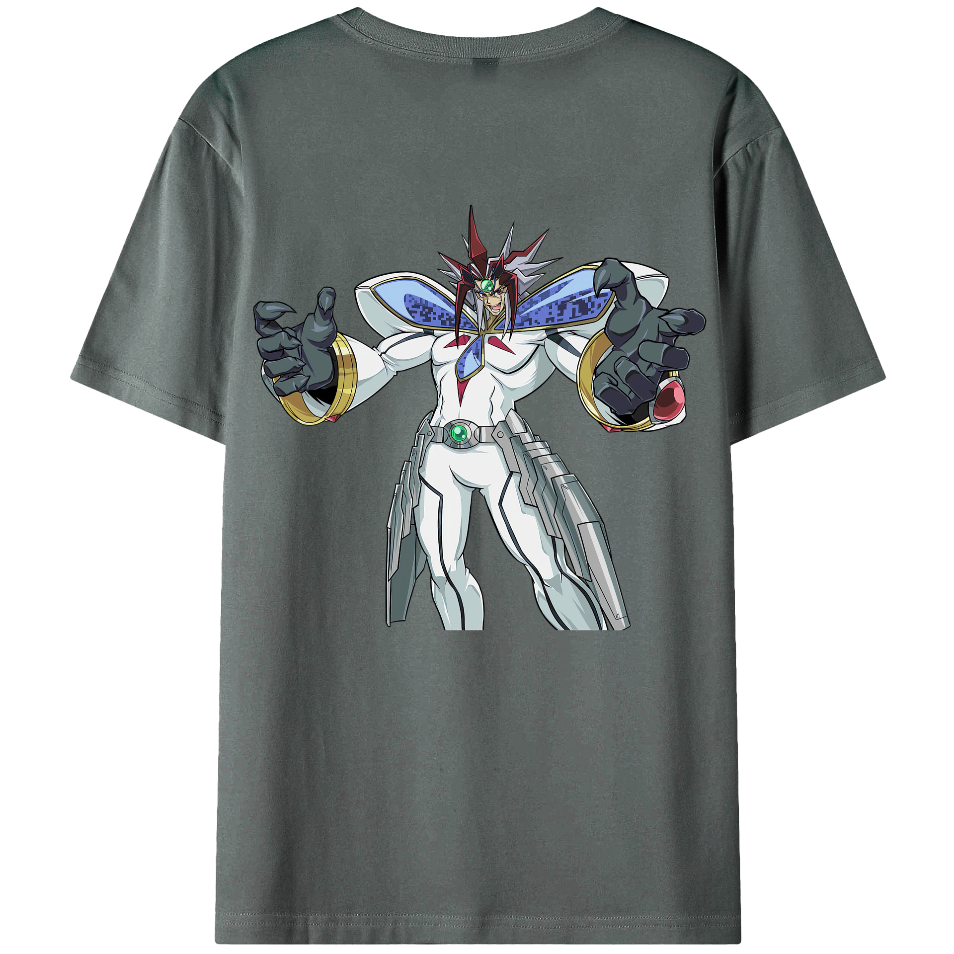 （画像用） 遊☆戯☆王 Yu-Gi-Oh! 綿100％ メンズ半袖Tシャツ（バックプリント） 通気性